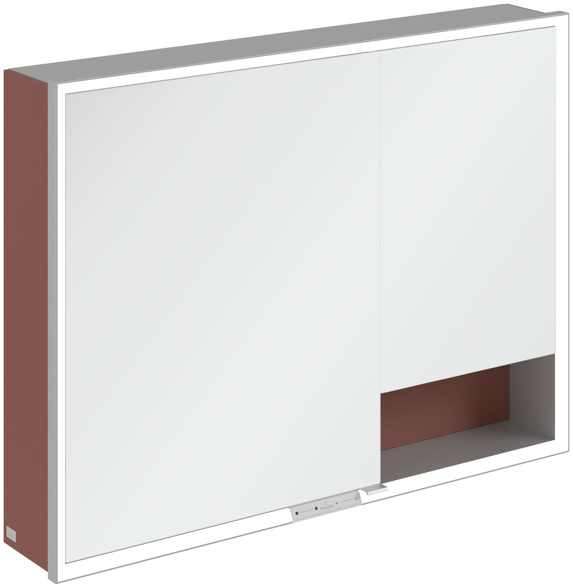 Villeroy & Boch My View+ armario 100x16.8x75 cm con espejo rojo A48110AH