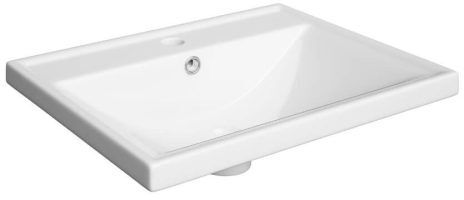 Defra Barcelona lavabo 50x40 cm rectangular para mueble blanco 2420