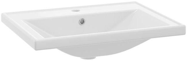 Defra Nanu lavabo 61x46 cm rectangular para mueble blanco brillante 1032