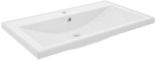 Defra Nanu lavabo 81x46 cm rectangular para mueble blanco brillante 1034