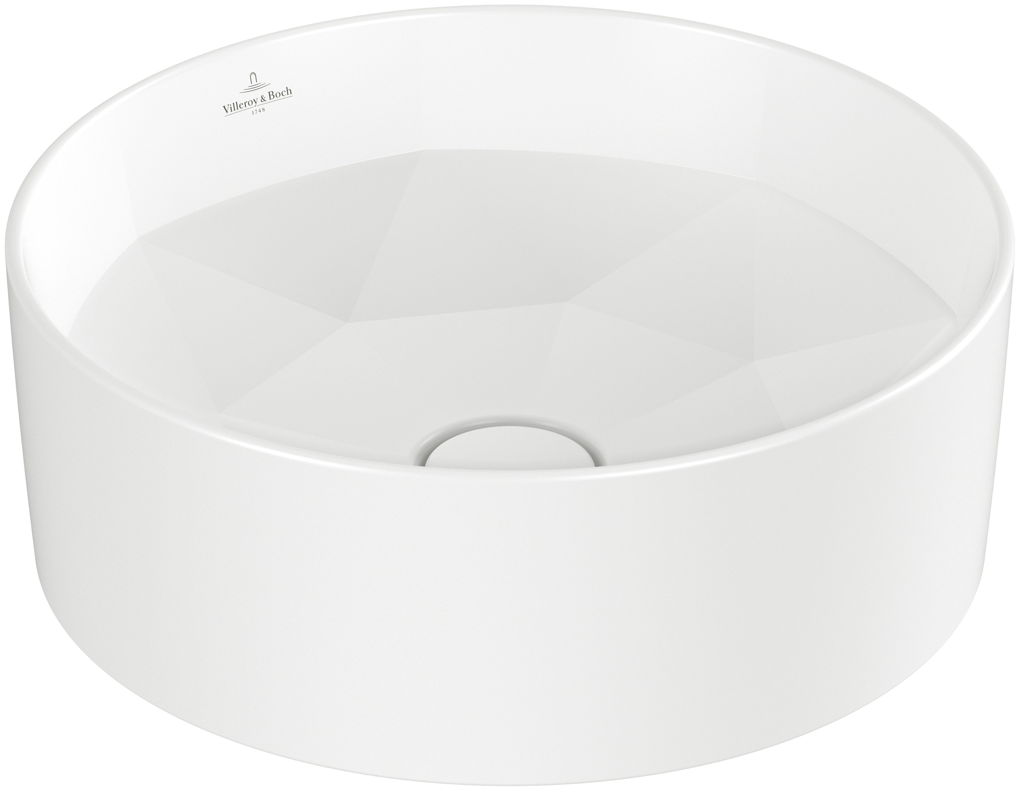 Villeroy & Boch Octagon lavabo 42x42 cm circular sobre encimera blanco mate 5A5640RW