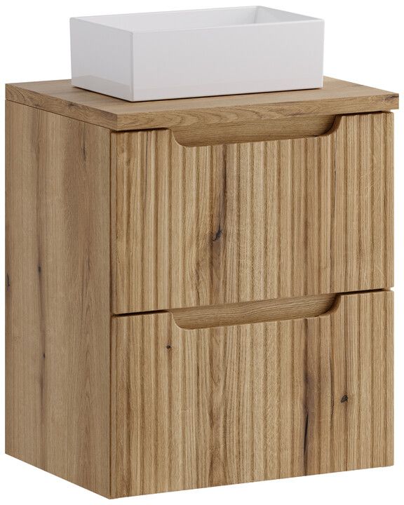 Conjunto armario Comad Nova Coast Evoke NOVA COAST EVOKE 82-50-40-2S, lavabo Comad Gaja UN-GAJA35-SW 78570A(35), NOVA OAK A 89-50