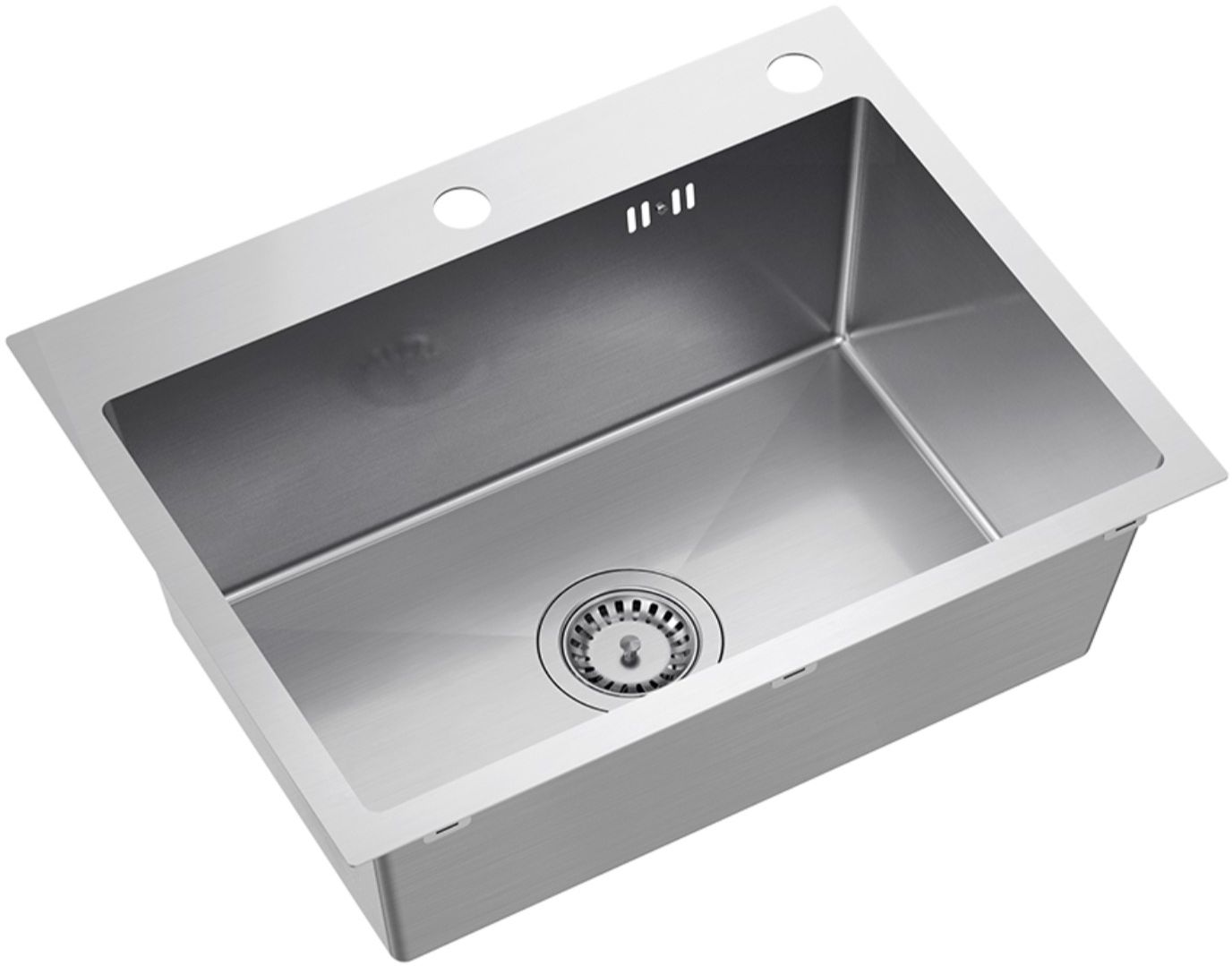 Ruvetti Look fregadero de acero 58x45 cm acero 5003L_BS60_W