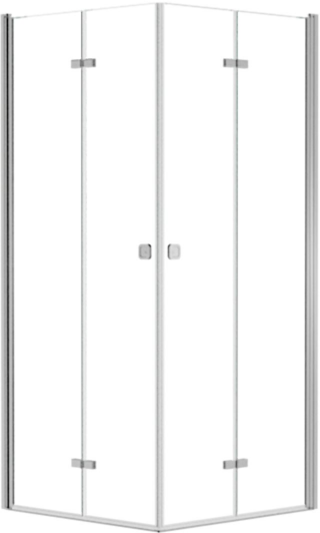 Besco Exo-H cabina de ducha 90x90 cm cuadrada cromo brillo/vidrio transparente KEH-90-195