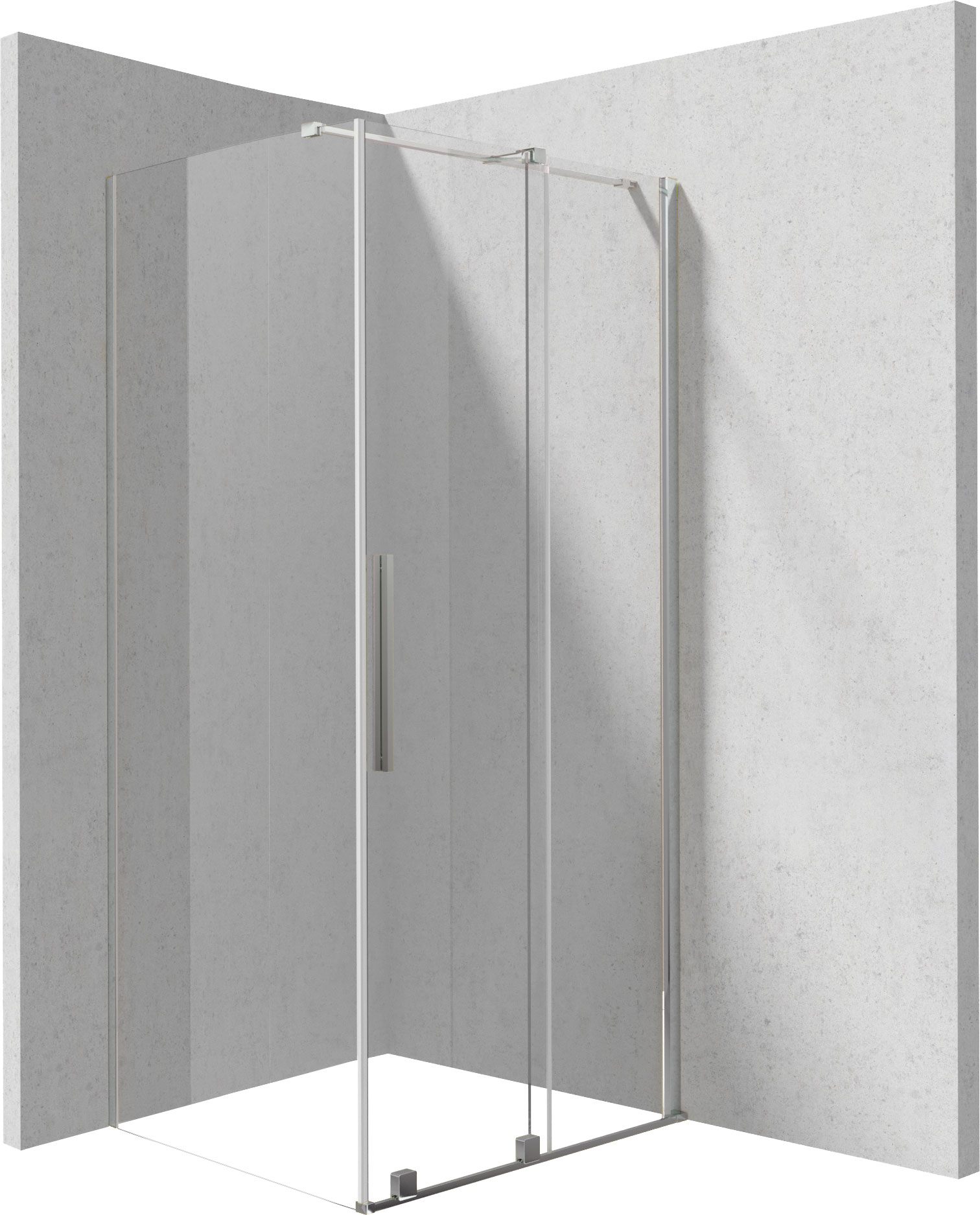 Deante Prizma cabina de ducha 140x70 cm rectangular cromo brillo/vidrio transparente KPN0P14S07