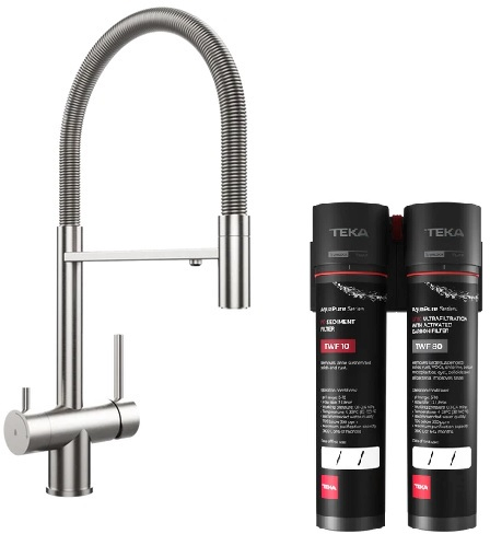 Conjunto grifo para filtro de agua Teka Uni 116080001, filtro para fregadero Teka TWF 118510001