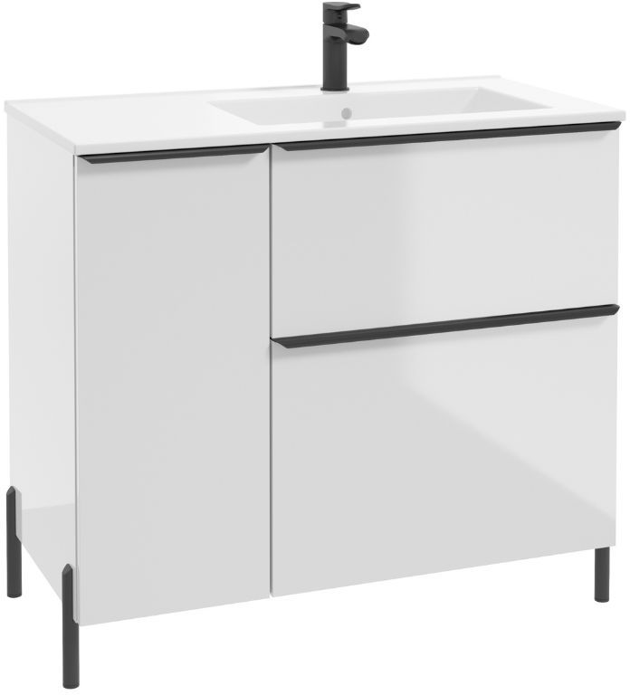 Defra Nino armario 90x45x70 cm de pie, para lavabo blanco 304-D-09006