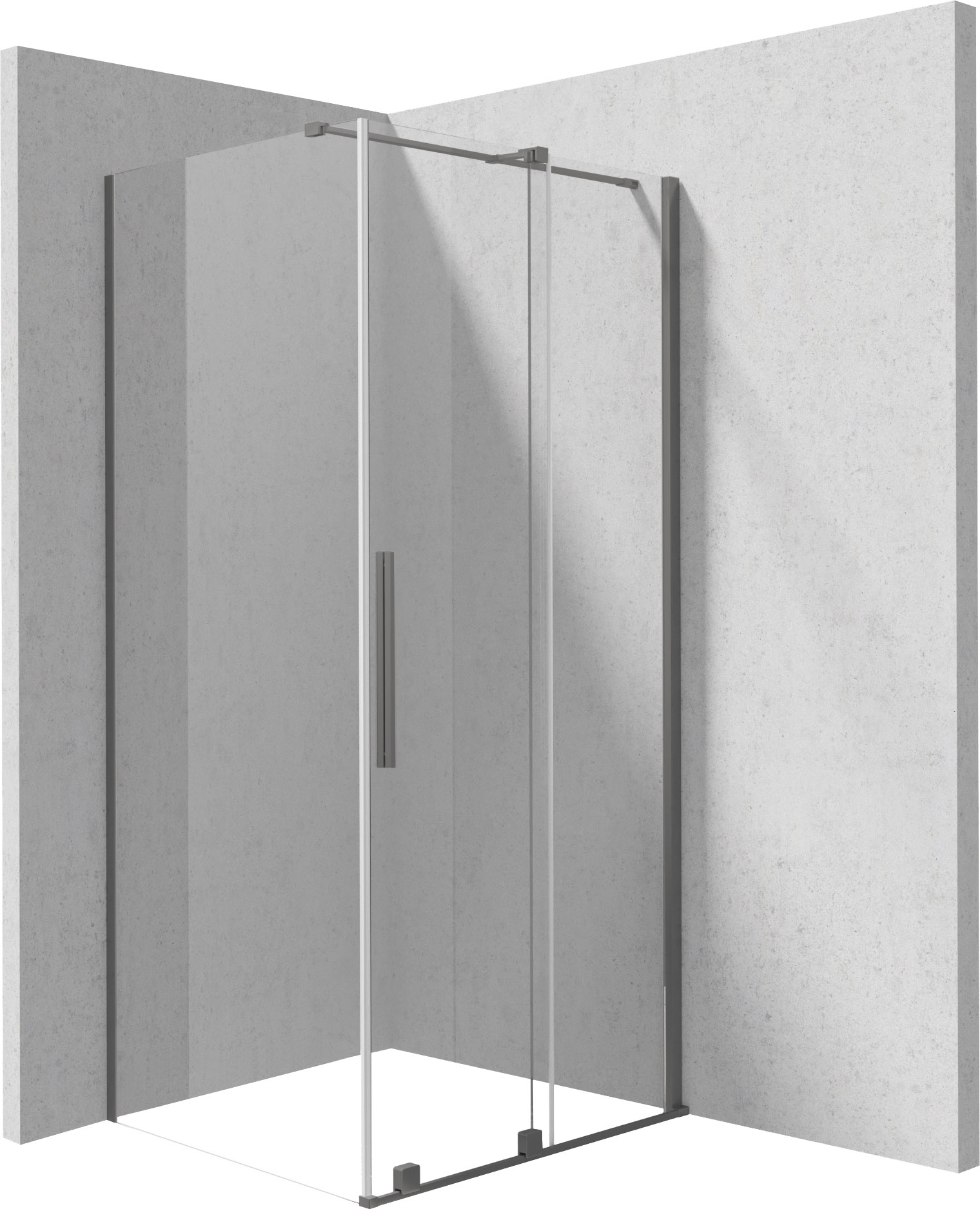 Deante Prizma cabina de ducha 100x80 cm rectangular mate/vidrio transparente KPNDP10S08