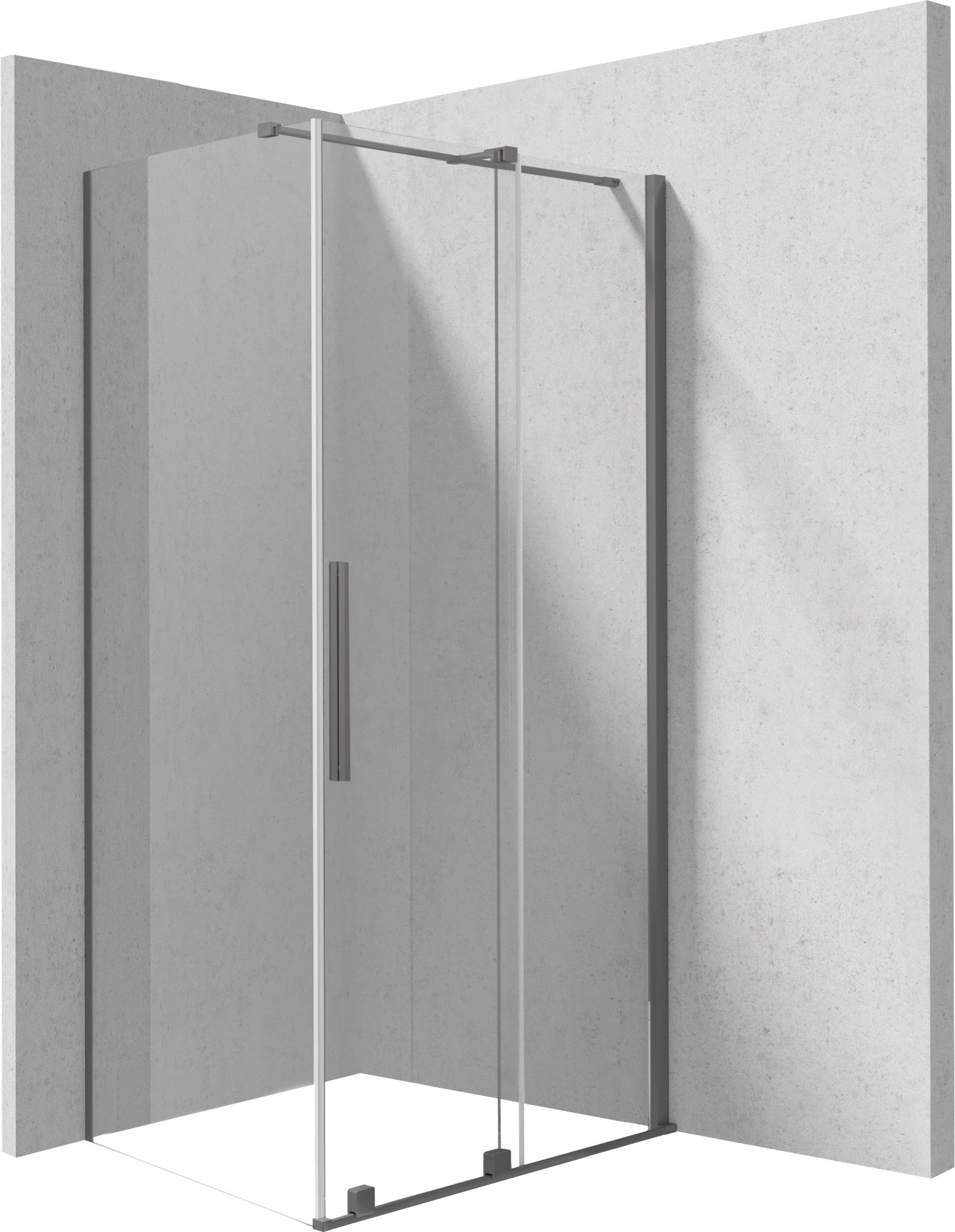 Deante Prizma cabina de ducha 140x70 cm rectangular mate/vidrio transparente KPNDP14S07