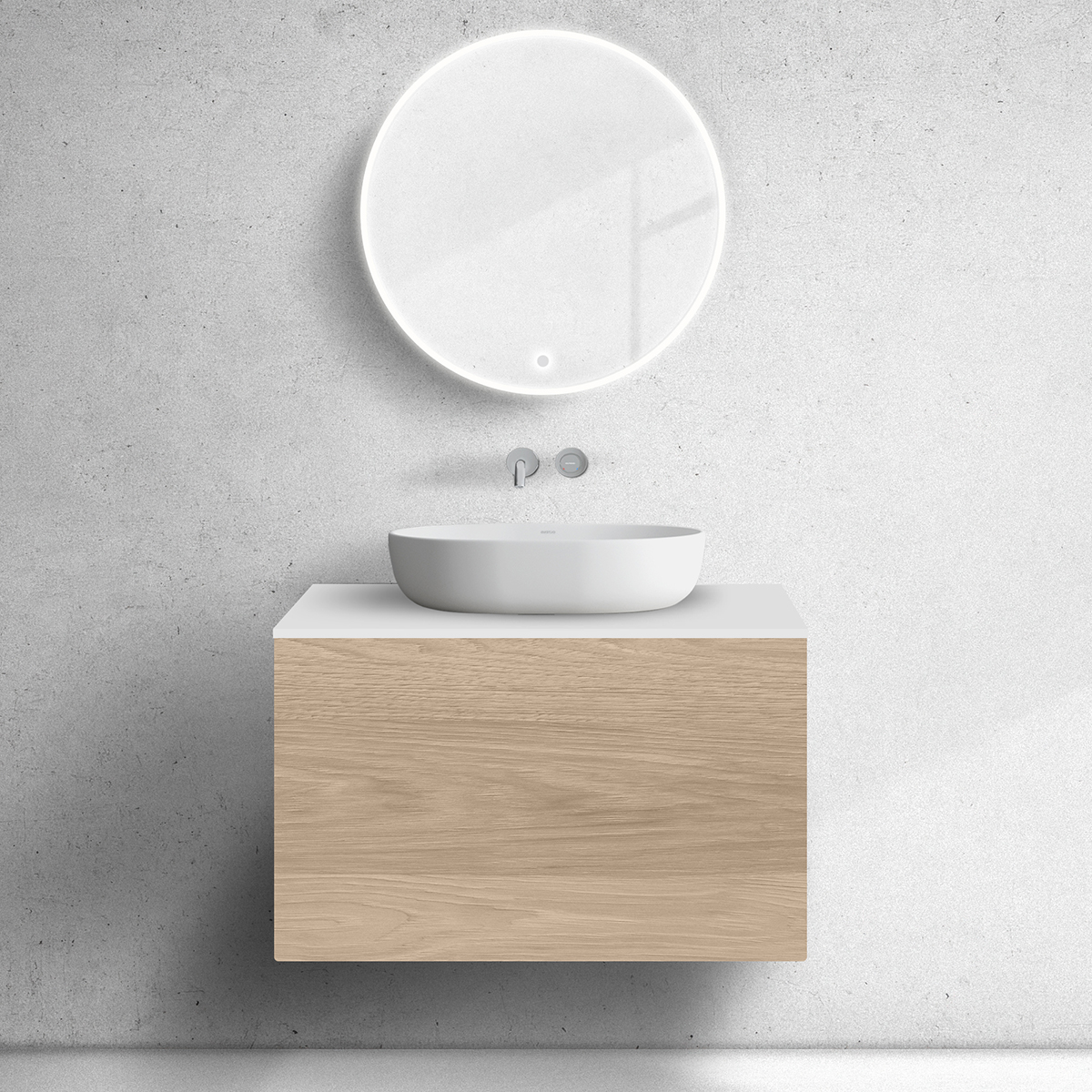 Conjunto armario Oltens Lun 60033060, encimera sobre armario Oltens Lun 63025000