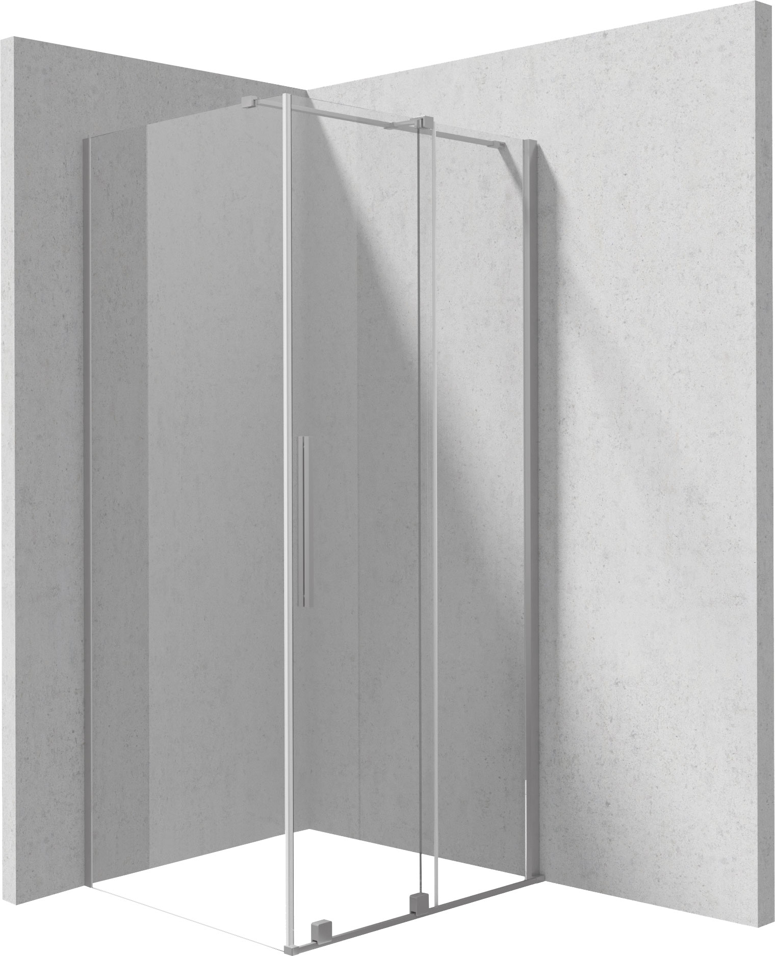 Deante Prizma cabina de ducha 120x90 cm rectangular cepillado/vidrio transparente KPNFP12S09