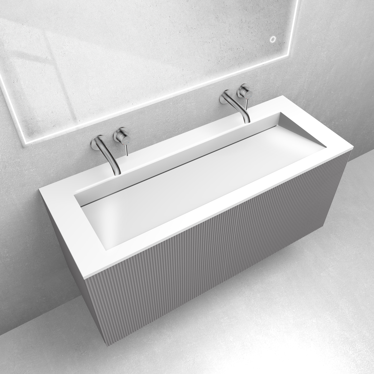 Conjunto armario Oltens Lun 60030900, lavabo Oltens Stila 40204000
