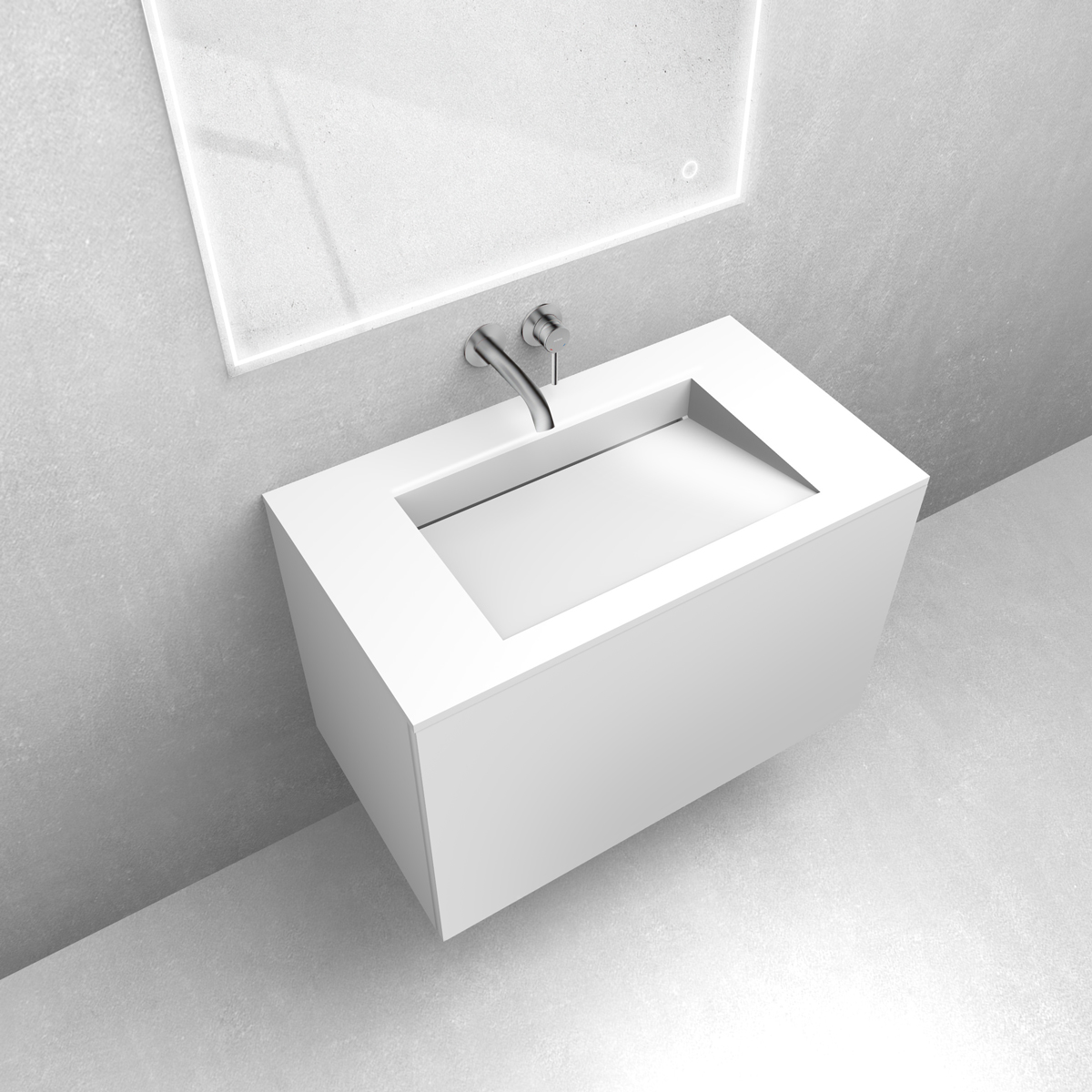 Conjunto armario Oltens Lun 60033000, lavabo Oltens Stila 40201000