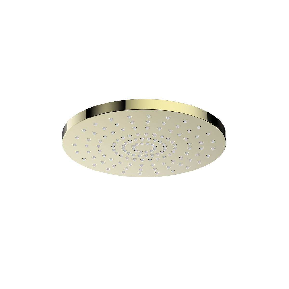 Oltens Pluva ducha con efecto lluvia 25x25 cm circular brillo dorado 37010800
