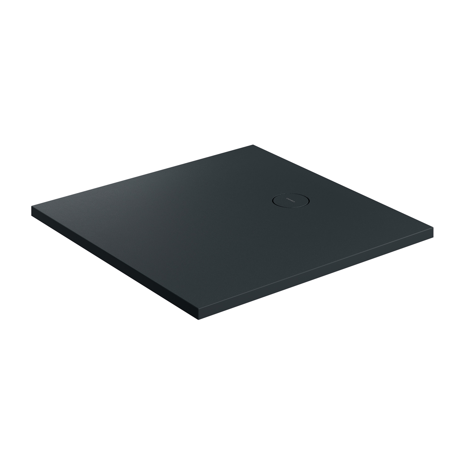 Omnires Aquarock plato de ducha cuadrado con embellecedor 80x80 cm negro AQUAROCK80-KBLV