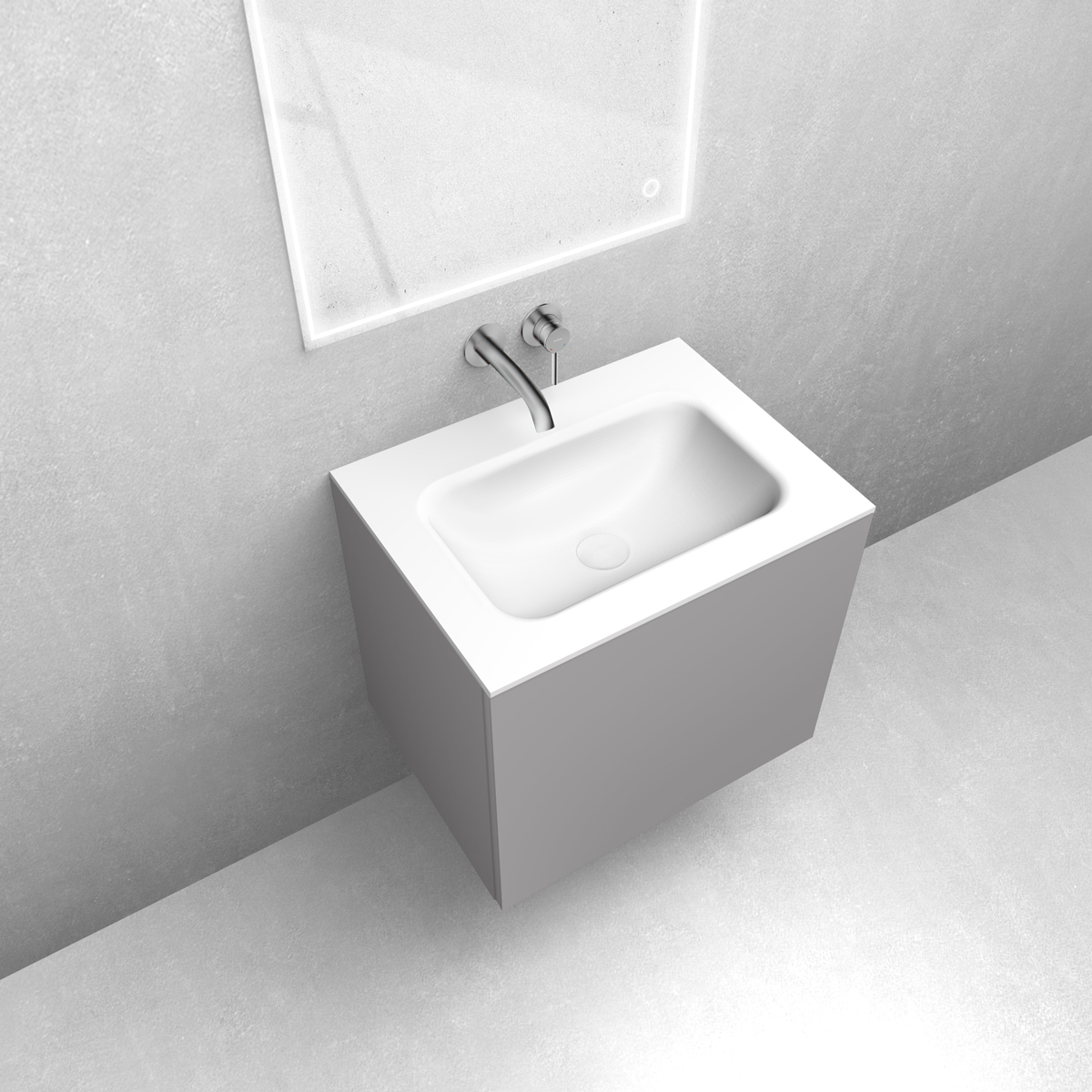 Conjunto lavabo Oltens Kalla 40209900, armario Oltens Lun 60032900