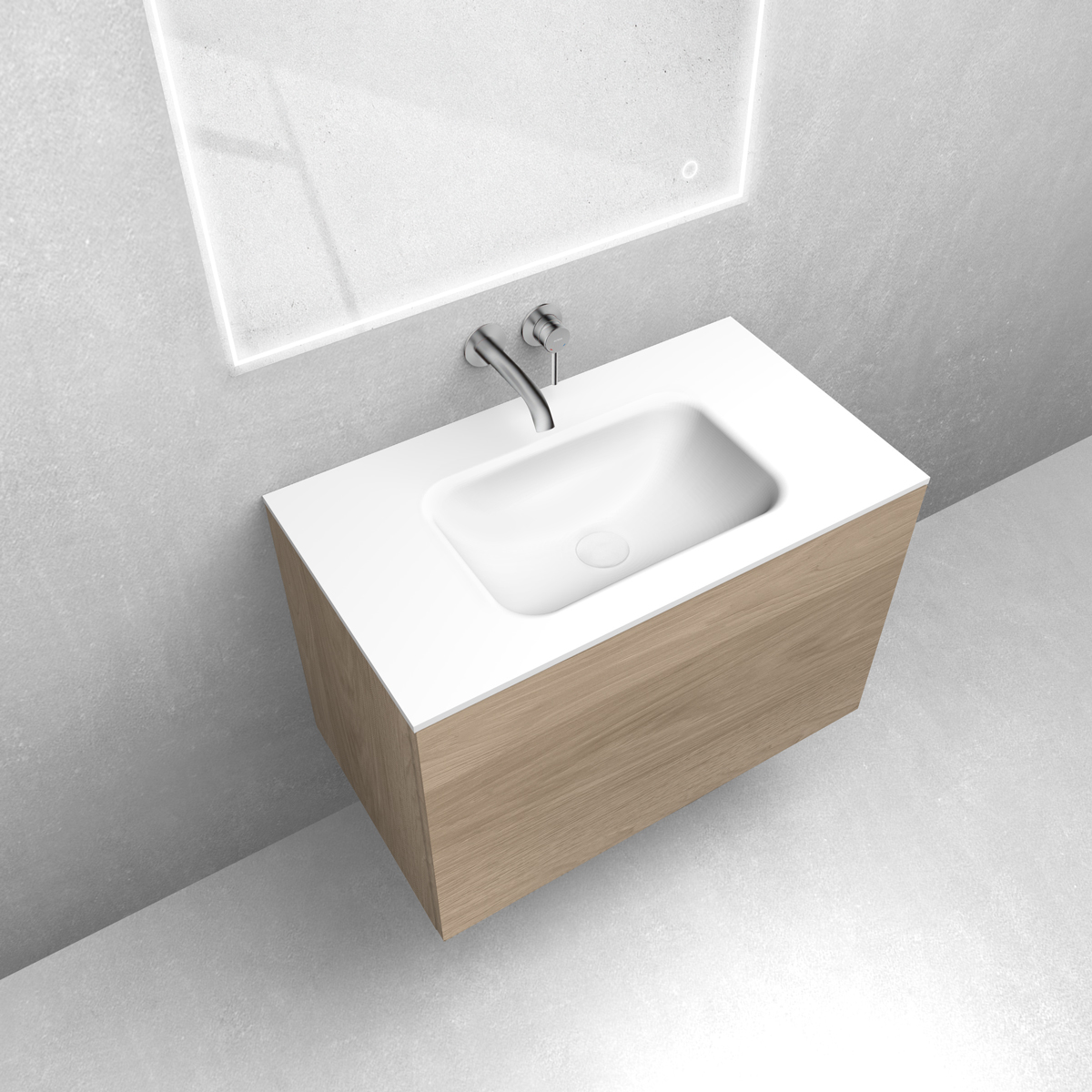 Conjunto armario Oltens Lun 60033060, lavabo Oltens Kalla 40210900