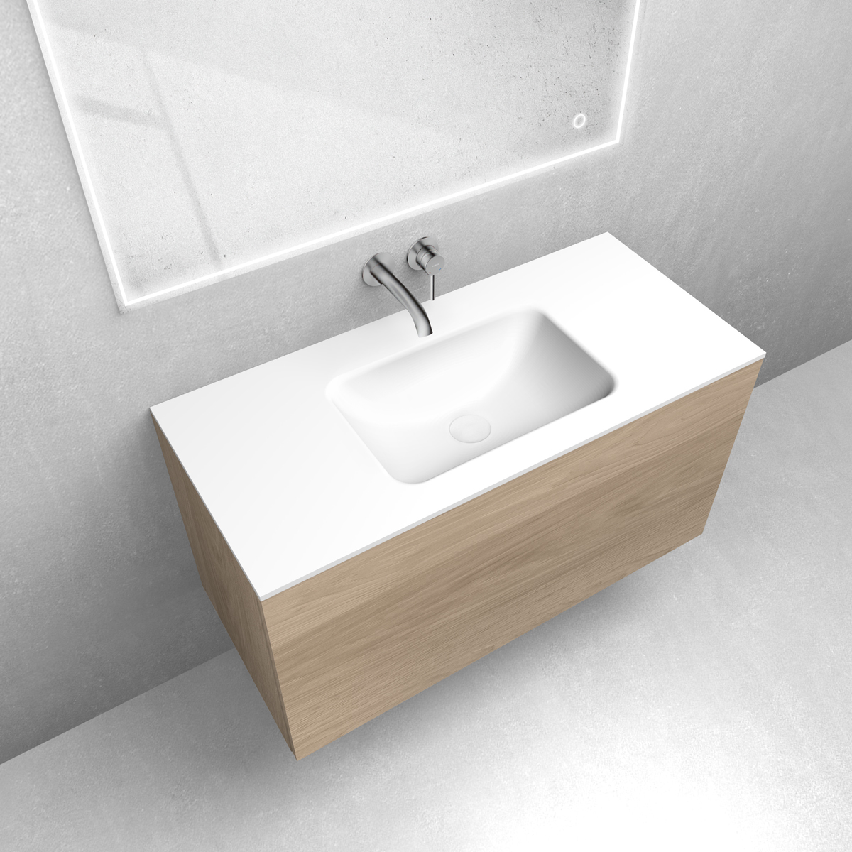 Conjunto armario Oltens Lun 60034060, lavabo Oltens Kalla 40208900