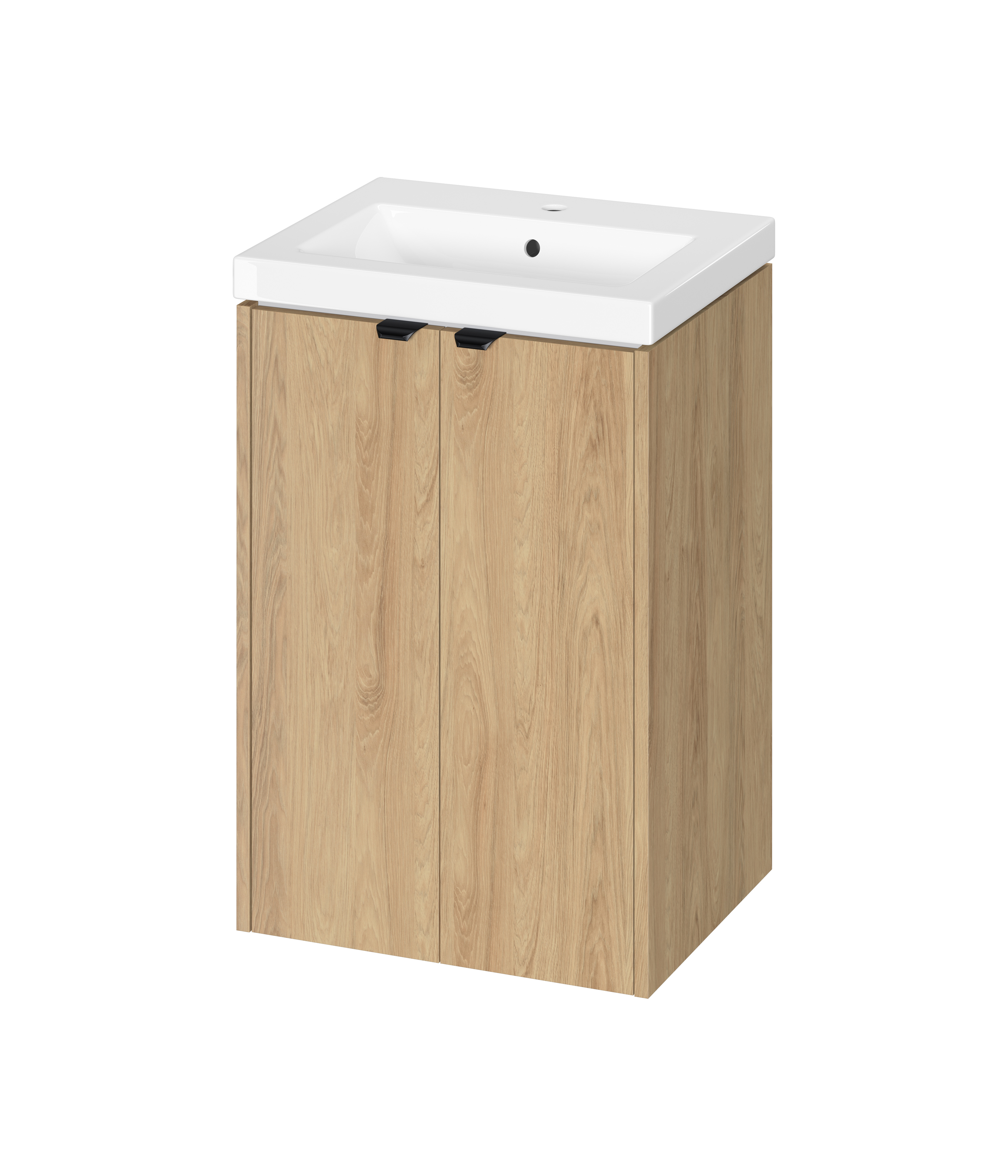 Cersanit Ovida lavabo con mueble 50 cm roble S4047-004