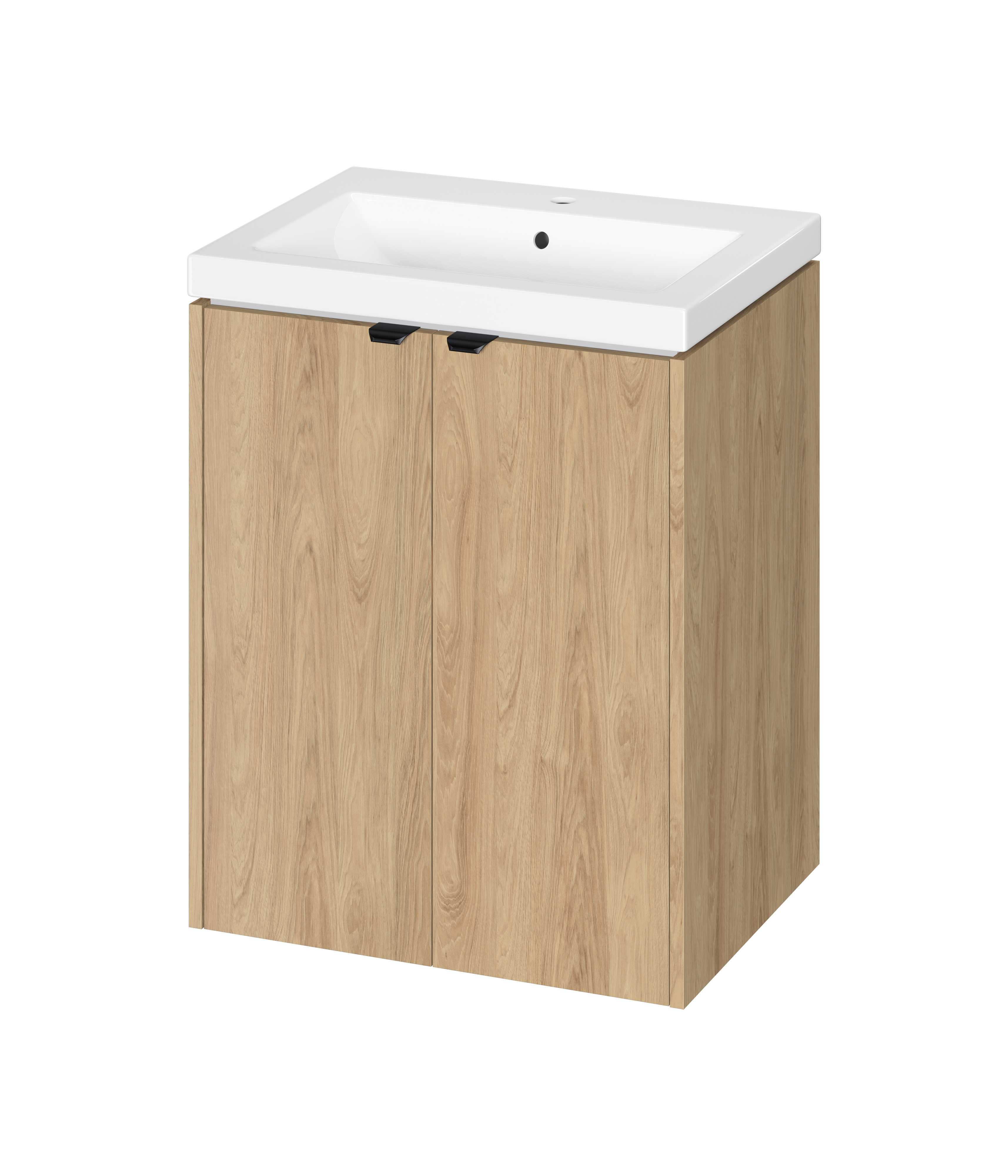 Cersanit Ovida lavabo con mueble 60 cm roble S4047-005