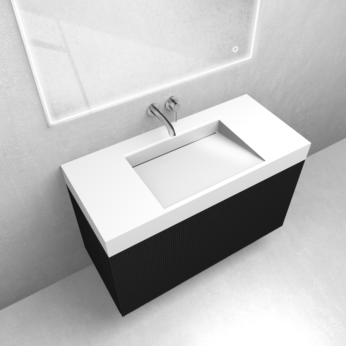 Conjunto lavabo Oltens Stila 40003000, armario Oltens Lun 60029300