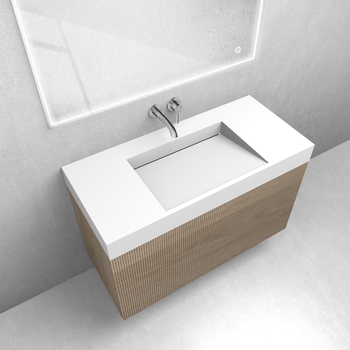Conjunto lavabo Oltens Stila 40003900, armario Oltens Lun 60029060