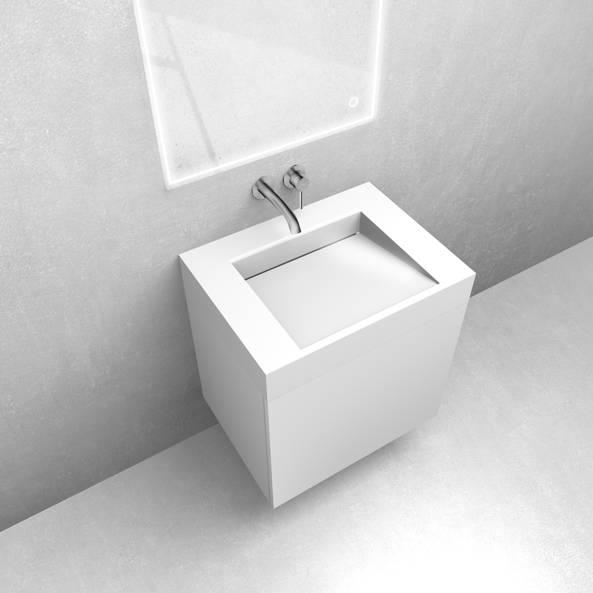 Conjunto lavabo Oltens Stila 40000000, armario Oltens Lun 60032000