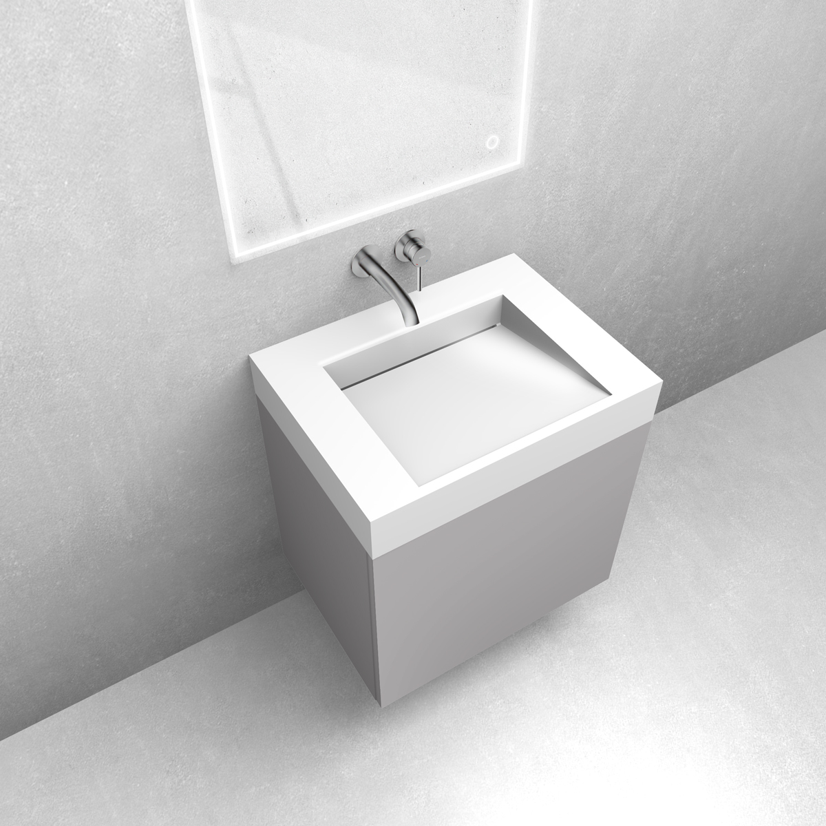 Conjunto lavabo Oltens Stila 40000000, armario Oltens Lun 60032900