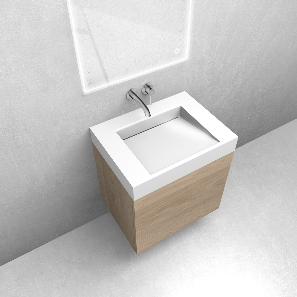 Conjunto armario Oltens Lun 60032060, lavabo Oltens Stila 40000000