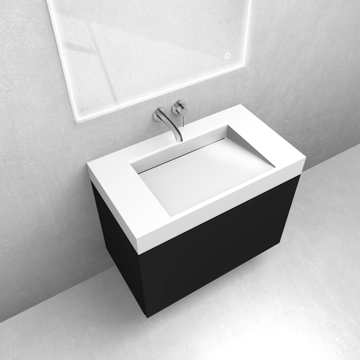 Conjunto lavabo Oltens Stila 40001900, armario Oltens Lun 60033300