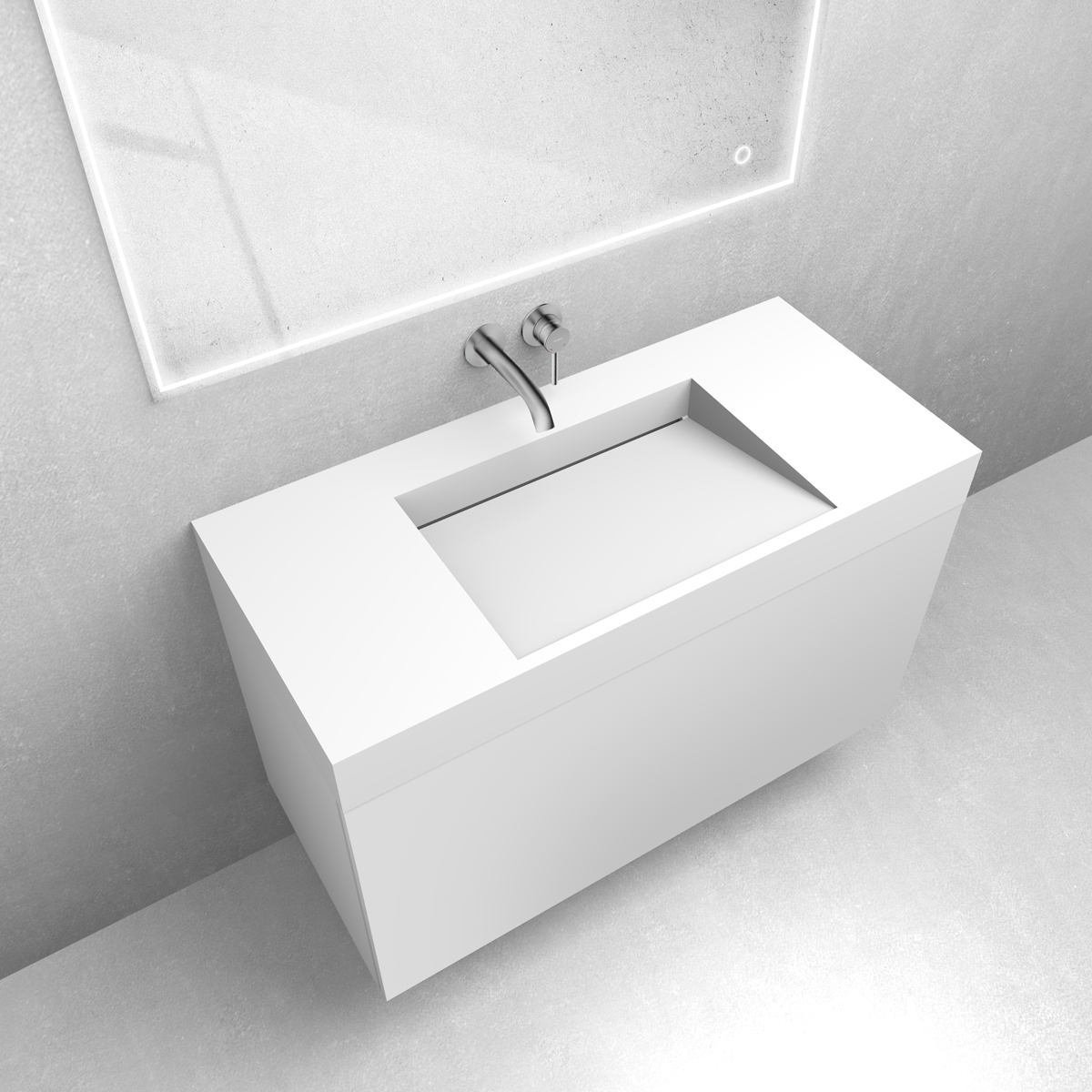 Conjunto lavabo Oltens Stila 40003900, armario Oltens Lun 60034000