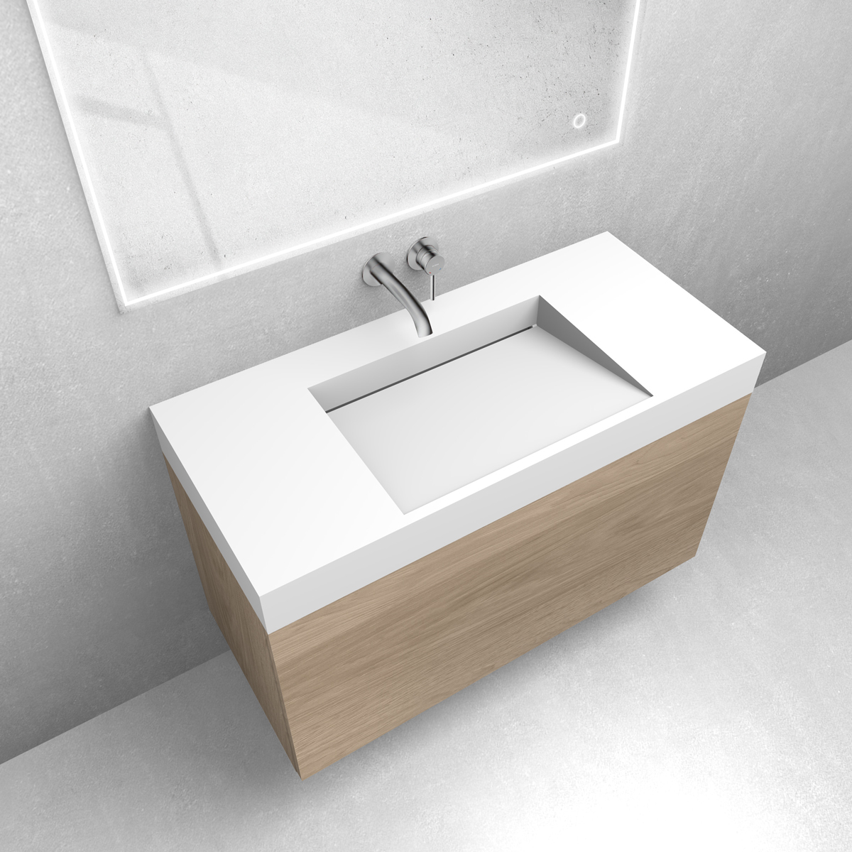 Conjunto lavabo Oltens Stila 40003900, armario Oltens Lun 60034060