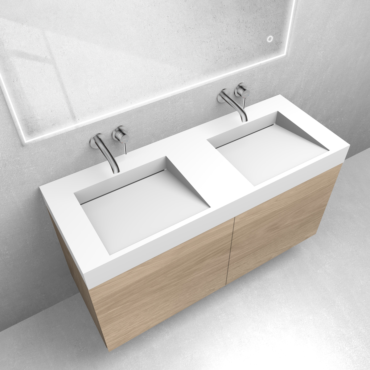 Conjunto lavabo Oltens Stila 40004900, armario Oltens Lun 60035060