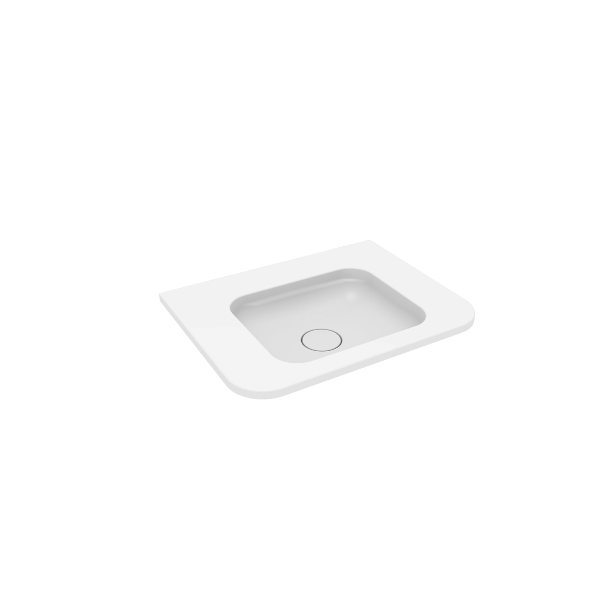 Oltens Hamnes lavabo 60x46.1 cm rectangular para mueble blanco brillante 40212000