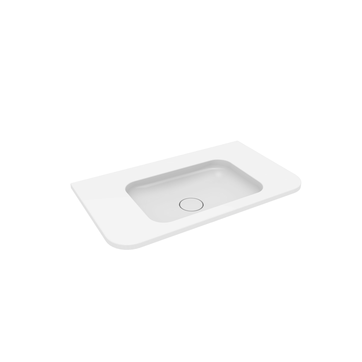 Oltens Hamnes lavabo 80x46.1 cm rectangular para mueble blanco brillante 40213000