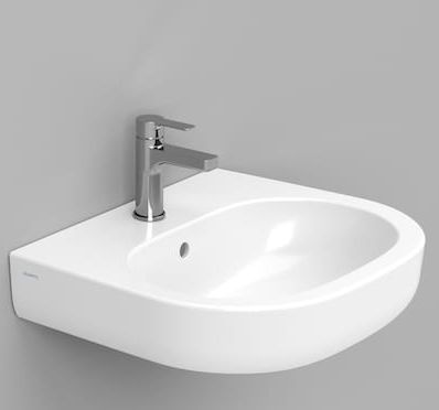 Ceramica Dolomite Mirto lavabo 55x48 cm oval clásico blanco brillante D461301