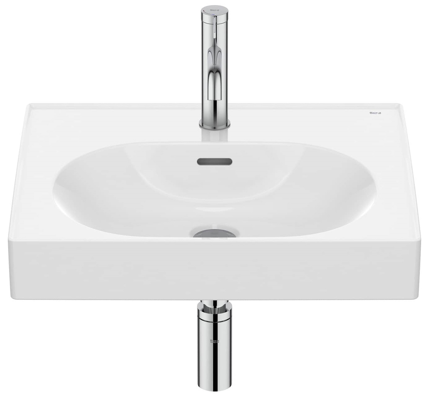 Roca Meridian lavabo 55x46 cm rectangular clásico-para mueble blanco A327741S00