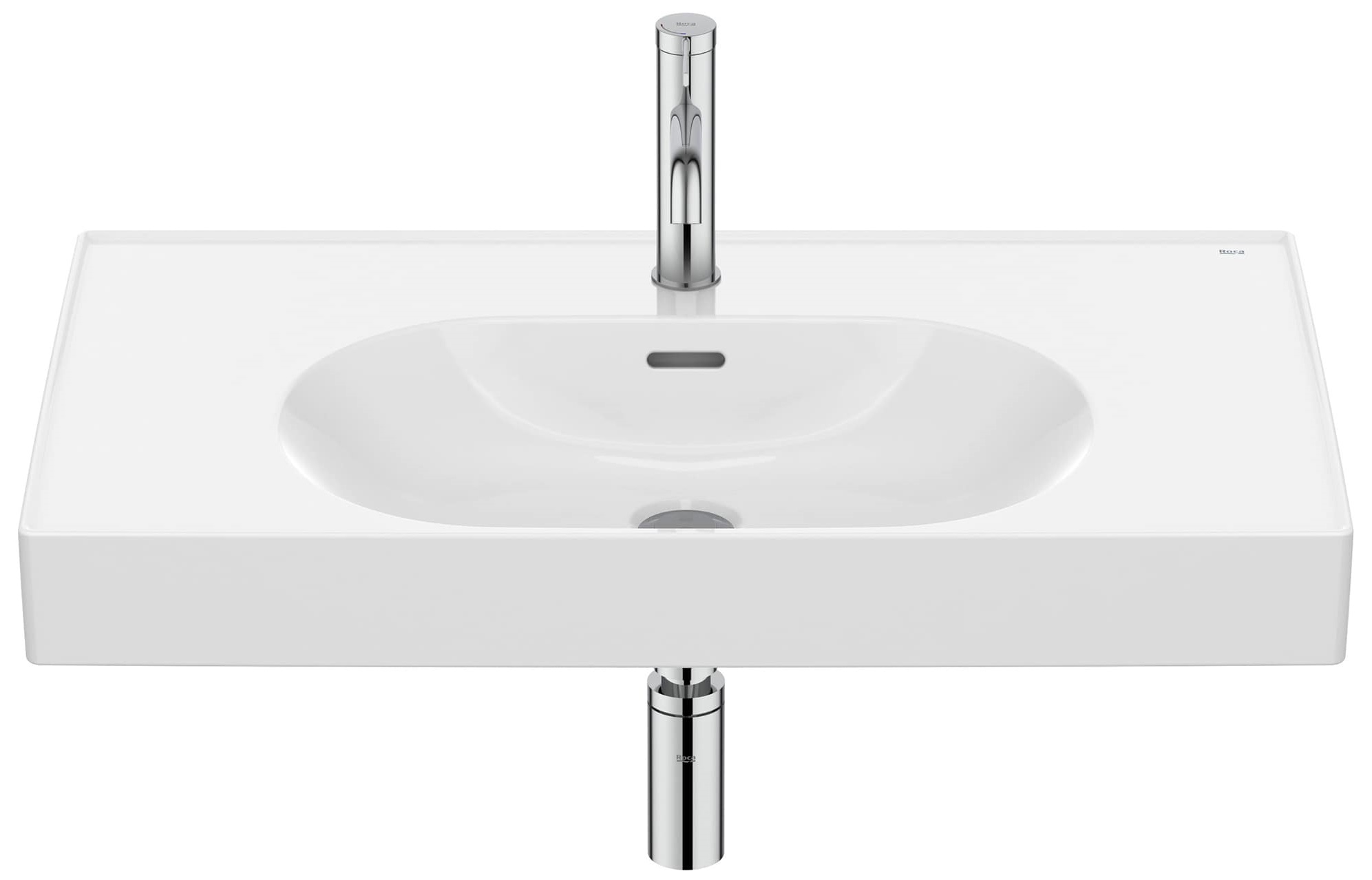 Roca Meridian lavabo 80x46 cm rectangular clásico-para mueble blanco A327745S00