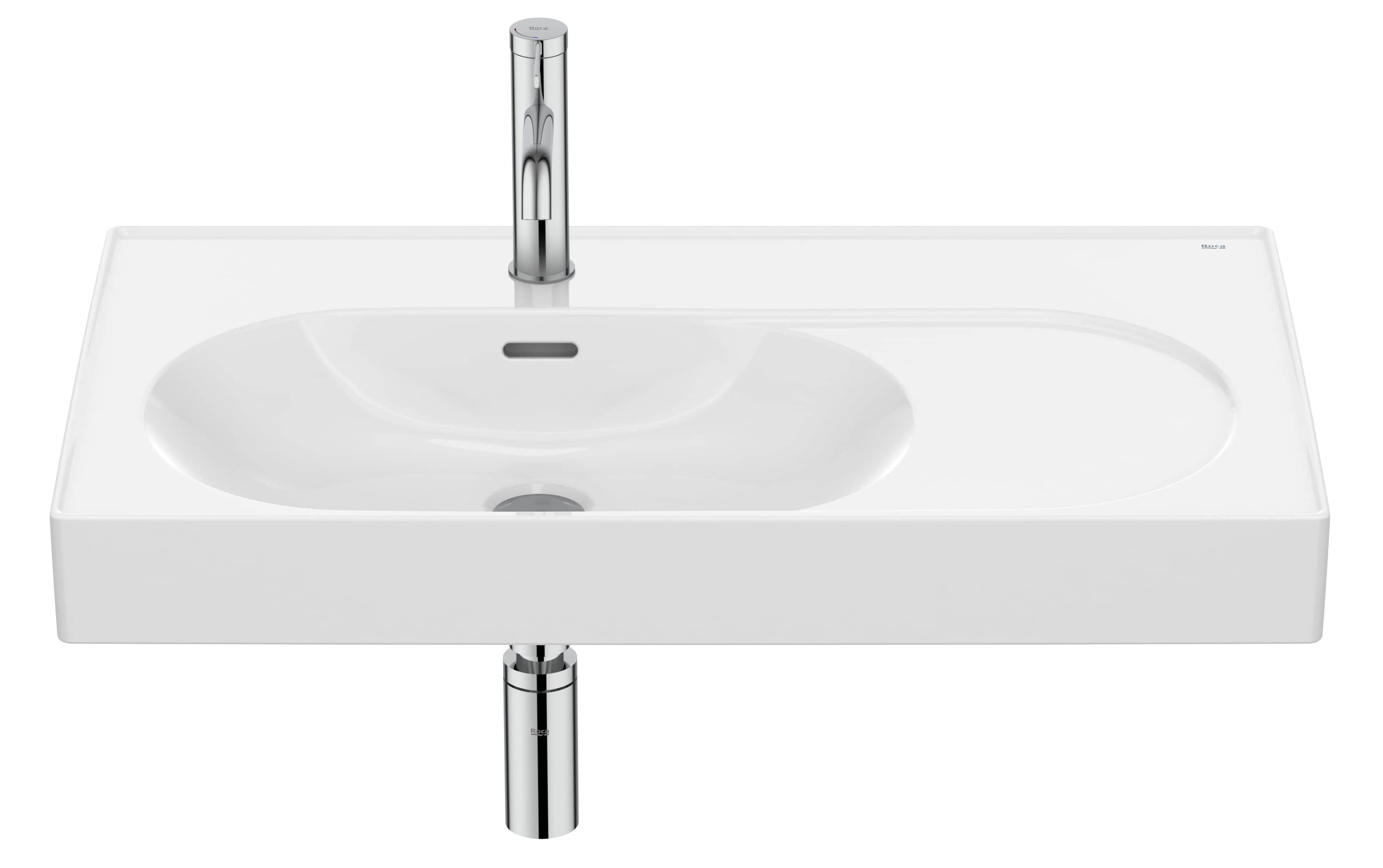 Roca Meridian lavabo 80x46 cm rectangular clásico-para mueble blanco brillante A327743000