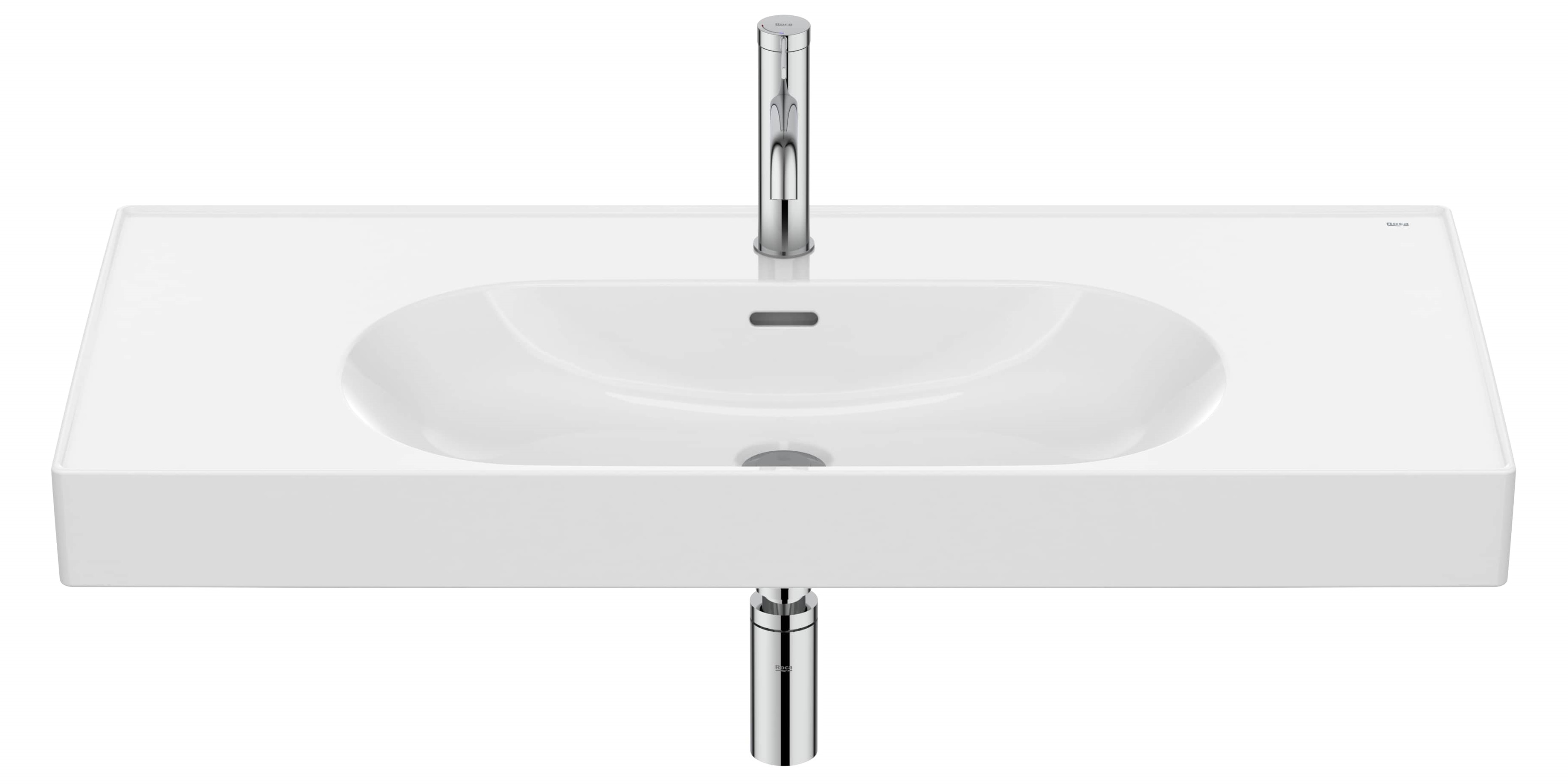 Roca Meridian lavabo 100x46 cm rectangular clásico-para mueble blanco A327746000