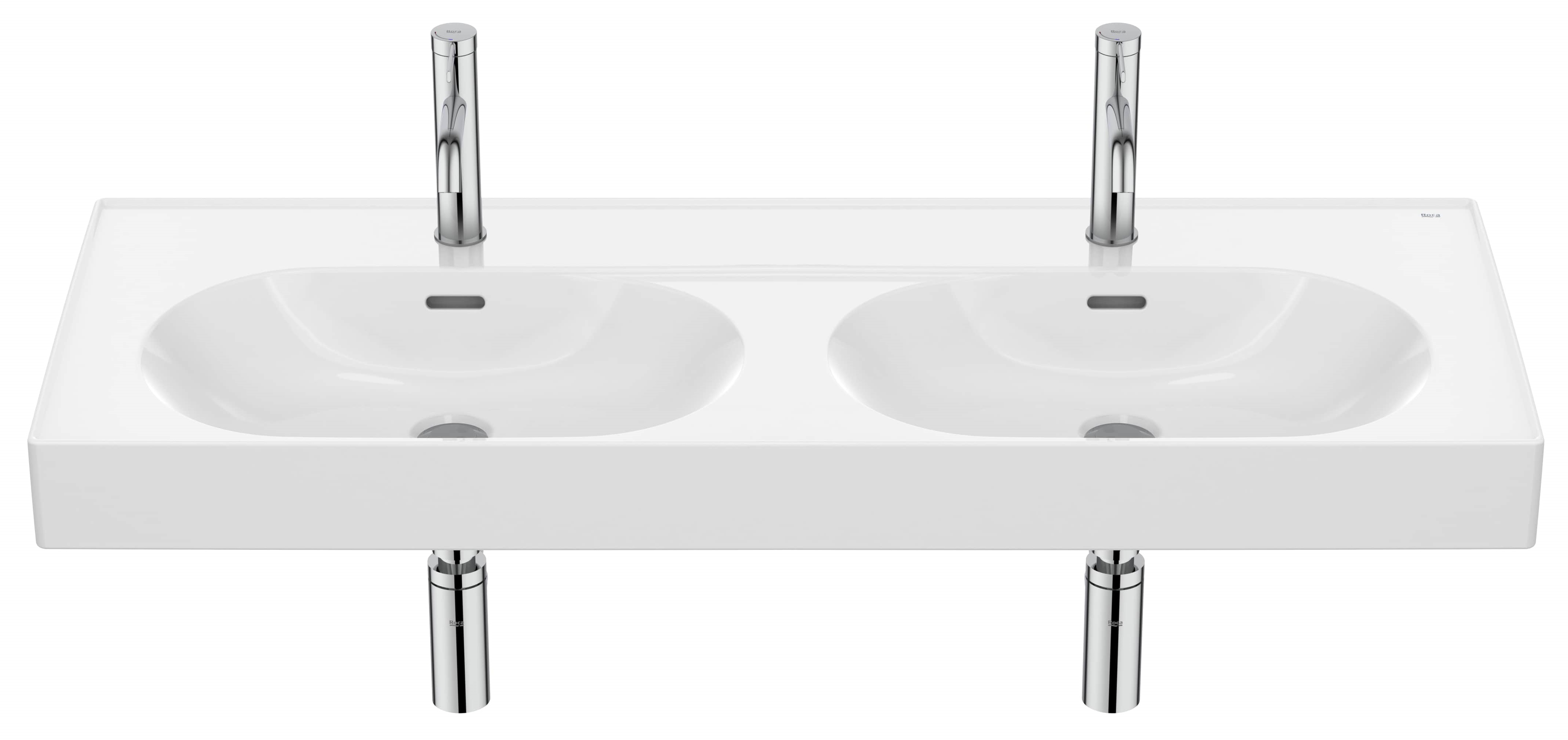 Roca Meridian lavabo 120x46 cm oval clásico-para mueble blanco A327747000