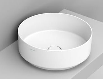 Ceramica Dolomite Noemi lavabo 44x44 cm circular sobre encimera blanco mate D310541