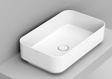 Ceramica Dolomite Noemi lavabo 64x38.5 cm rectangular sobre encimera blanco mate D311201