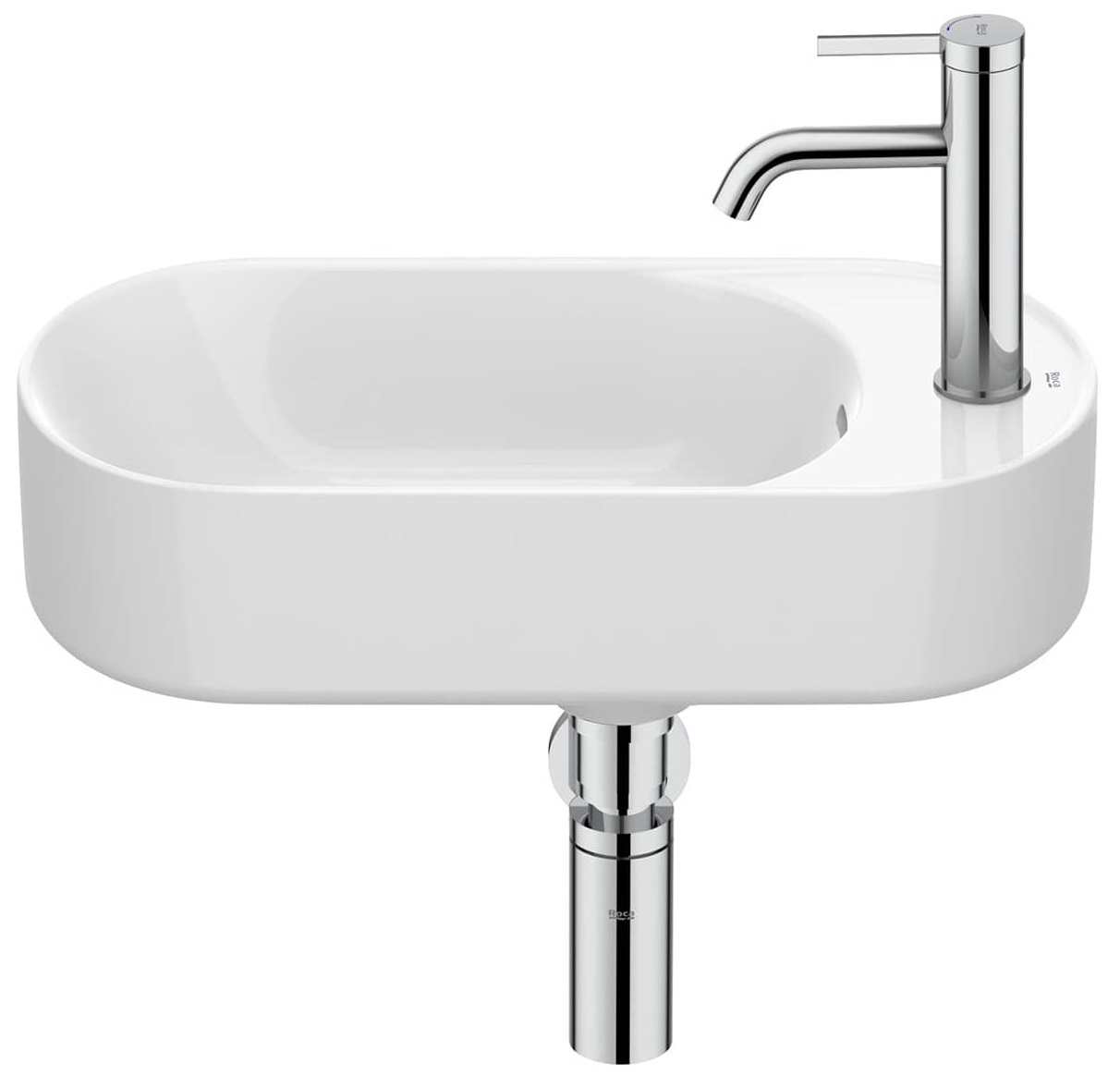 Roca Meridian lavabo 50x27.5 cm oval clásico blanco brillante A327740S00