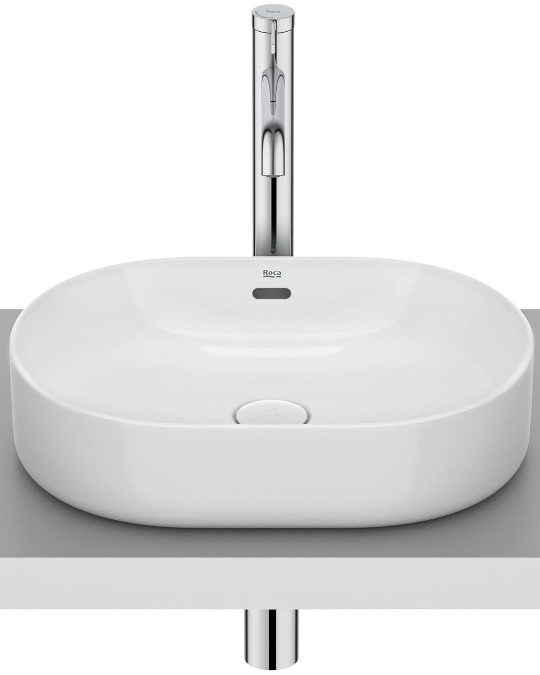 Roca Meridian lavabo 46x36.5 cm oval sobre encimera blanco brillante A327748S00