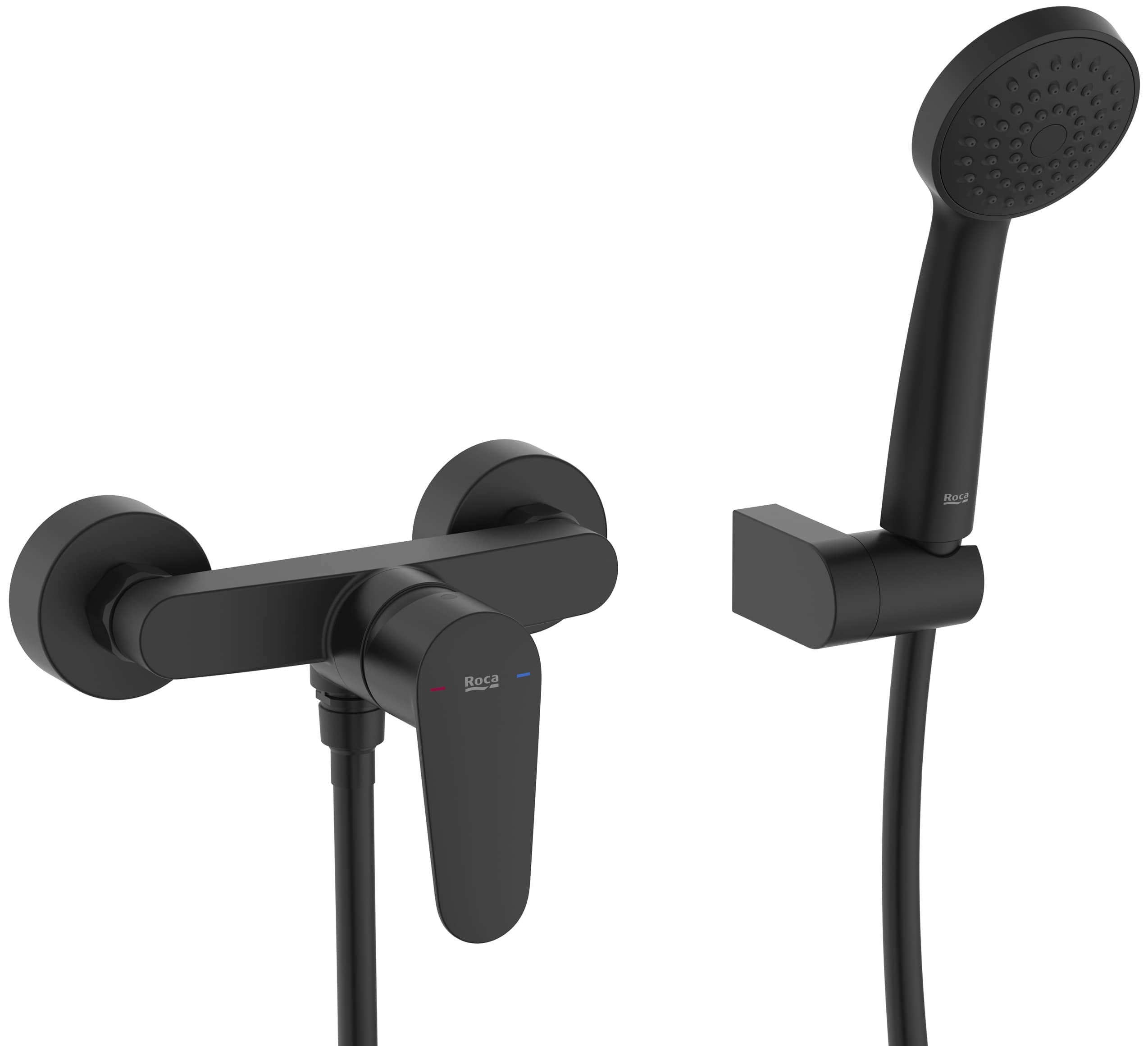 Roca Victoria Plus grifo para ducha a pared negro A5A204FNB0