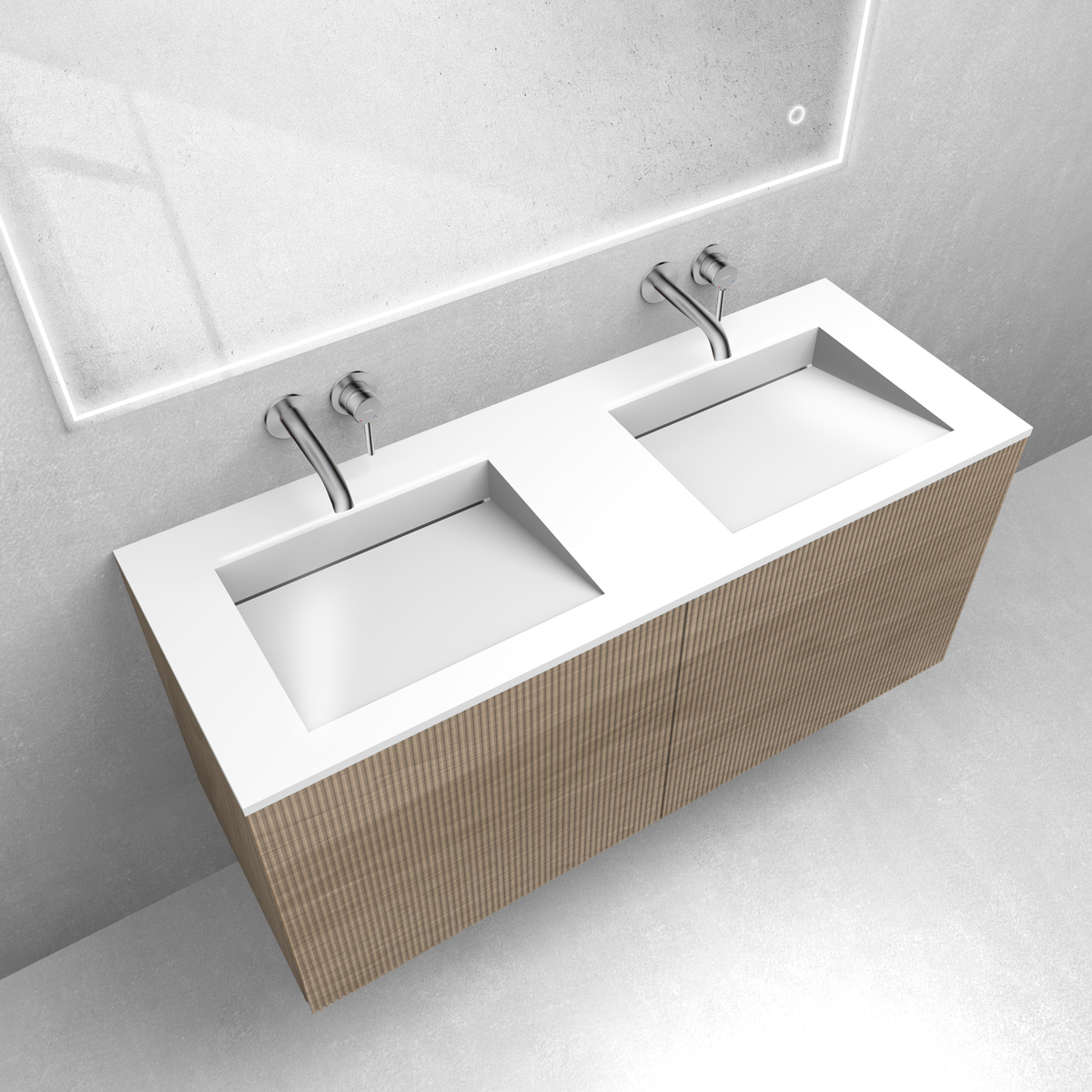 Conjunto lavabo Oltens Stila 40205000, armario Oltens Lun Rilla 60027060