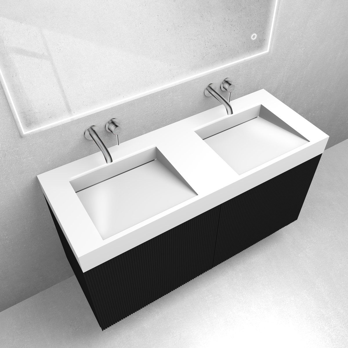 Conjunto lavabo Oltens Stila 40004000, armario Oltens Lun Rilla 60027300