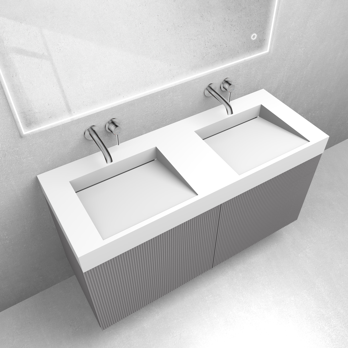 Conjunto lavabo Oltens Stila 40004900, armario Oltens Lun Rila 60027900
