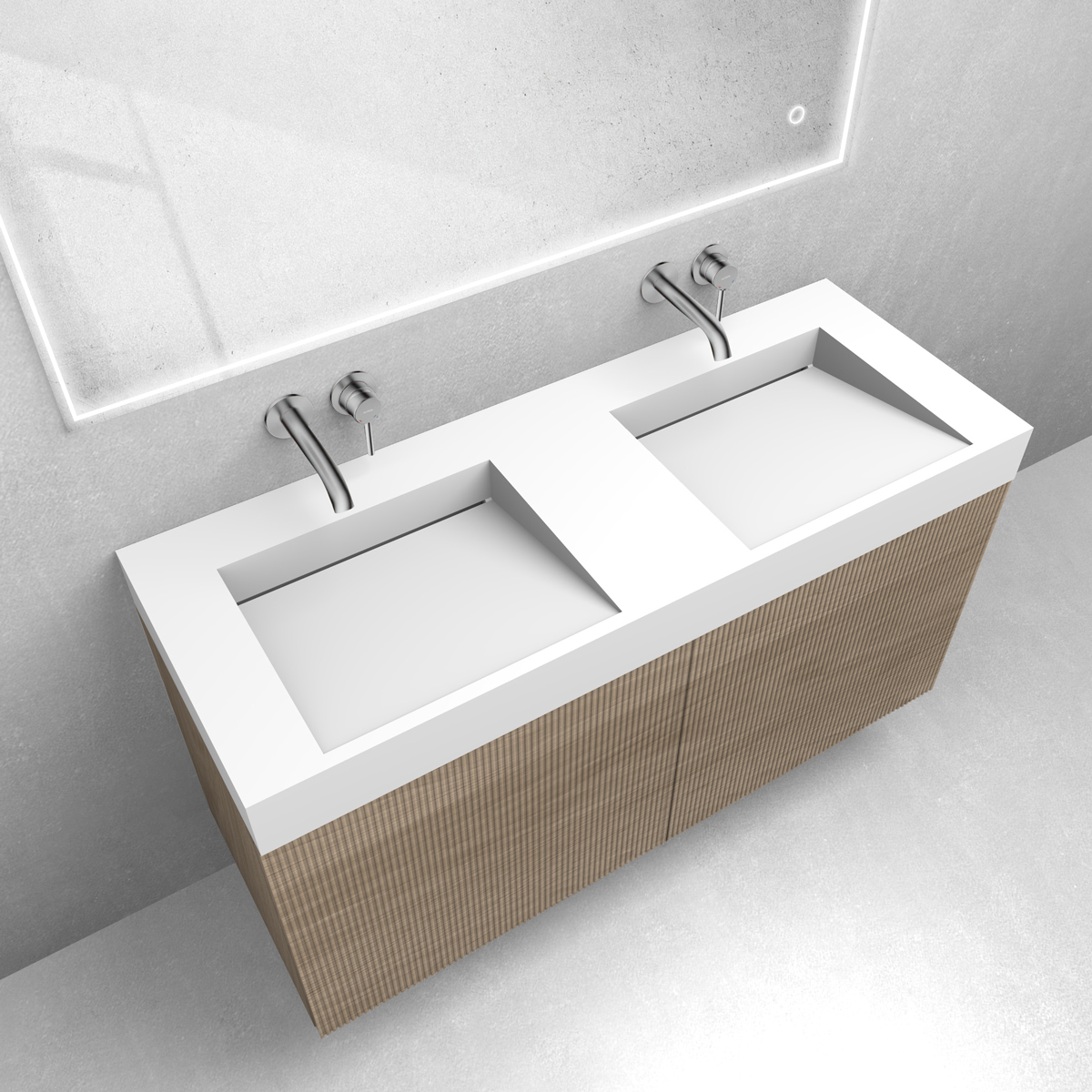 Conjunto lavabo Oltens Stila 40004900, armario Oltens Lun Rilla 60027060